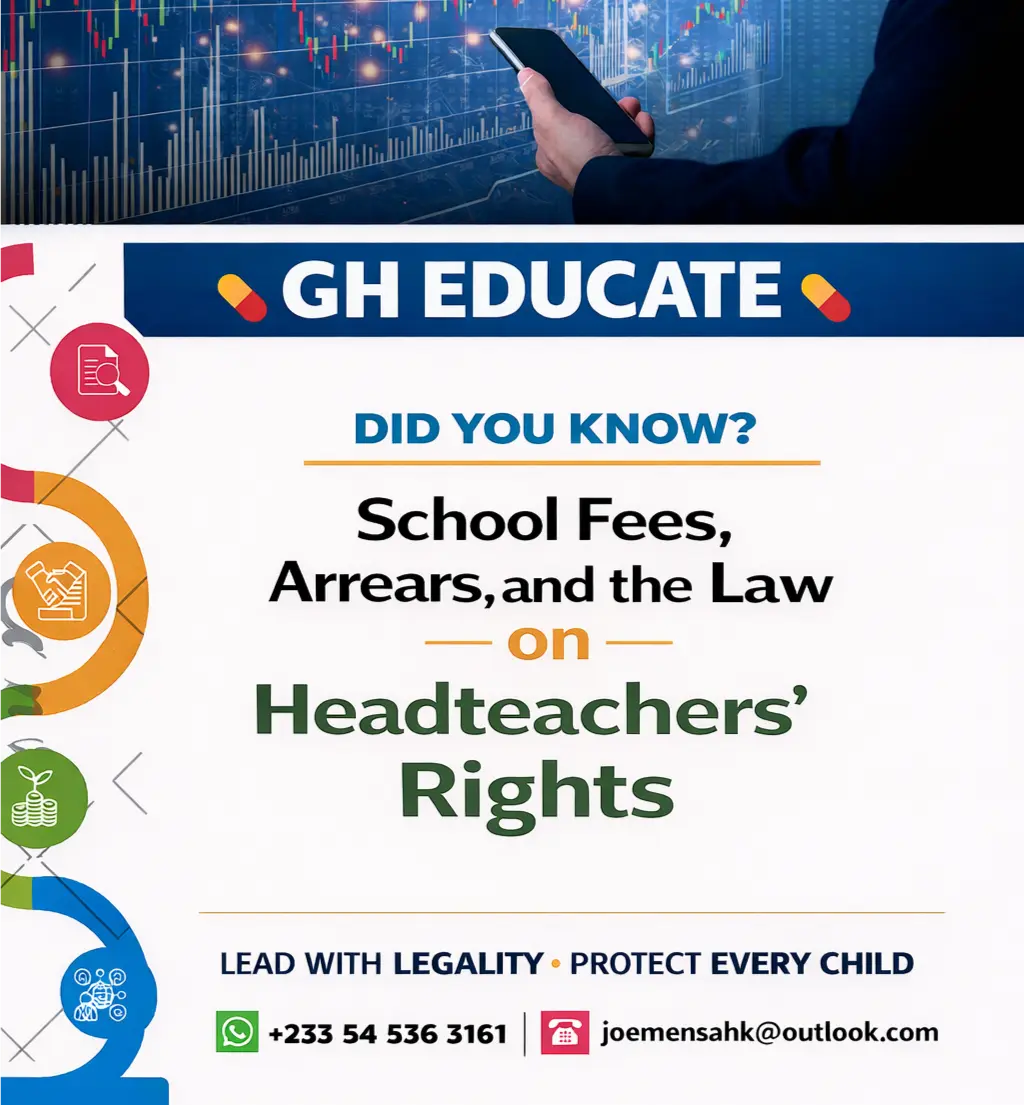 Headteachers right on school fee arreas in the Children's Acts, 1988