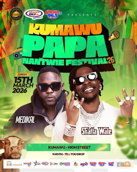 Shatta Wale and Medikal at Kumawu Papa Nantwie Festival