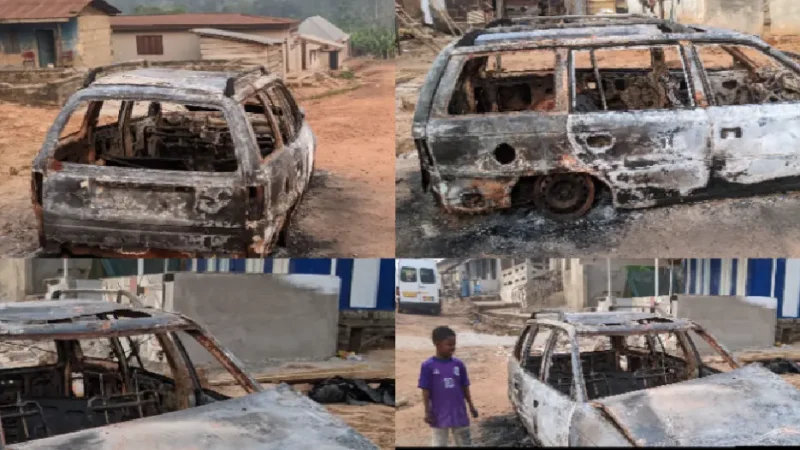 Just in: Car Mysterously Burns At Woraso In The Sekyere Kumawu District