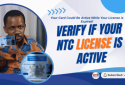 Teacher verifying NTC licence status online in Ghana
