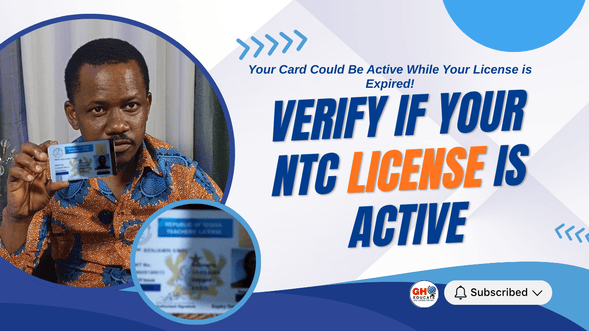 Teacher verifying NTC licence status online in Ghana