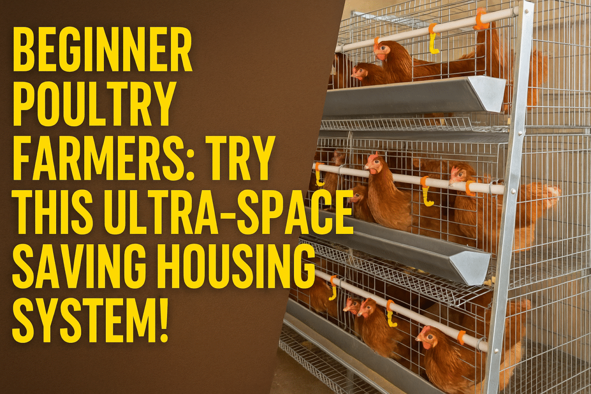 Vertical poultry housing system for beginner farmers in Ghana