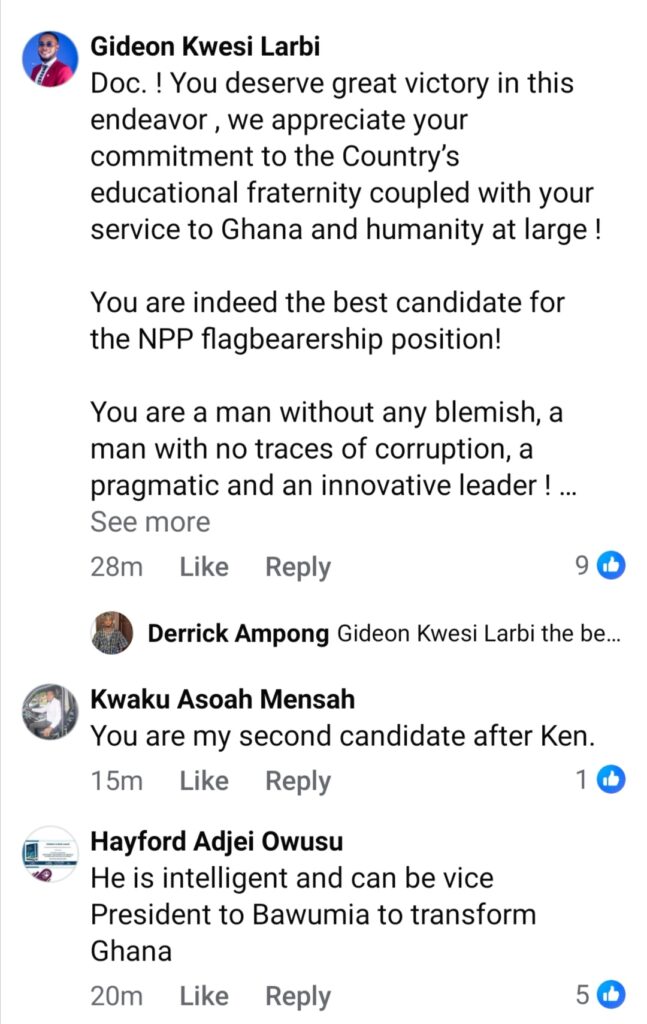 Yaw Osei Adutwum Flagbearership reactions