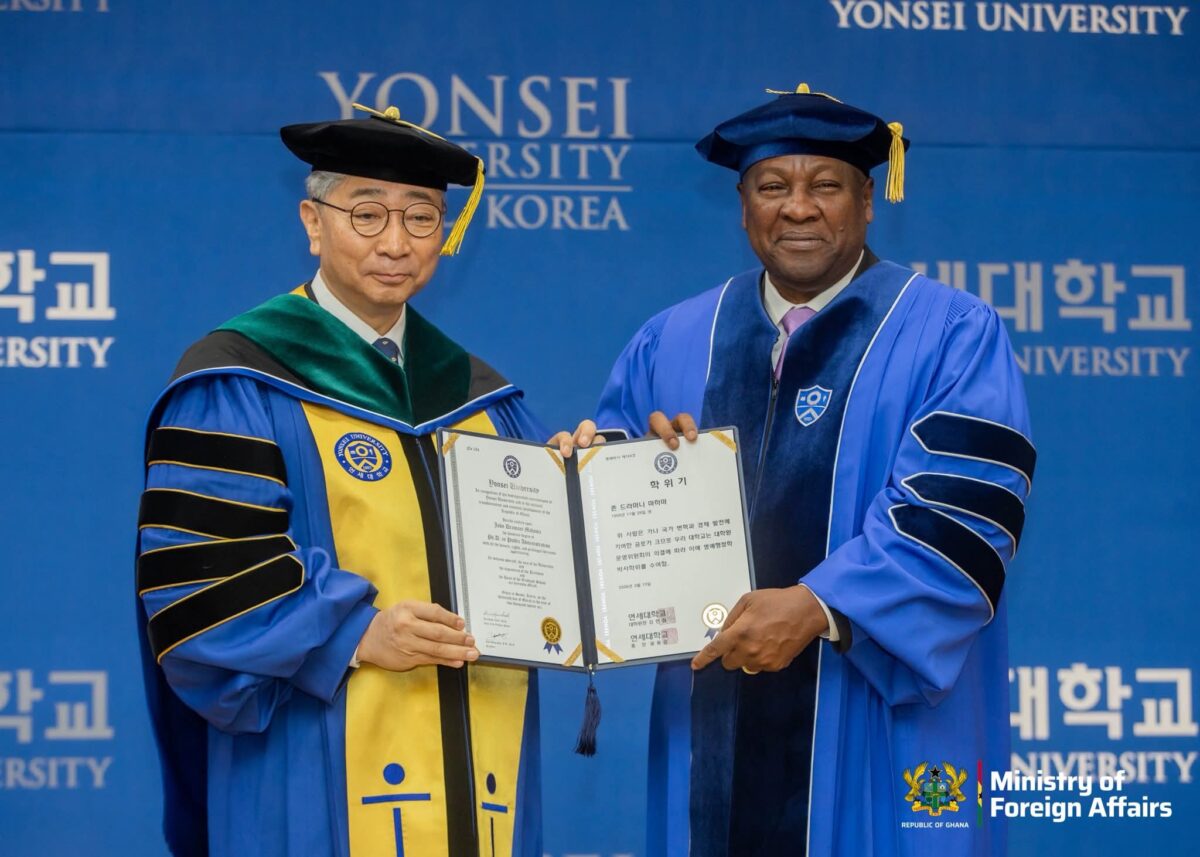 President Mahama Honorary Doctorate by Yonsei University of South Korea image
