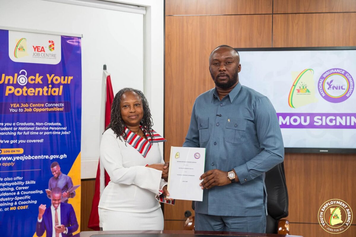Youth Employment Agency signs MoU with National Insurance Commssion